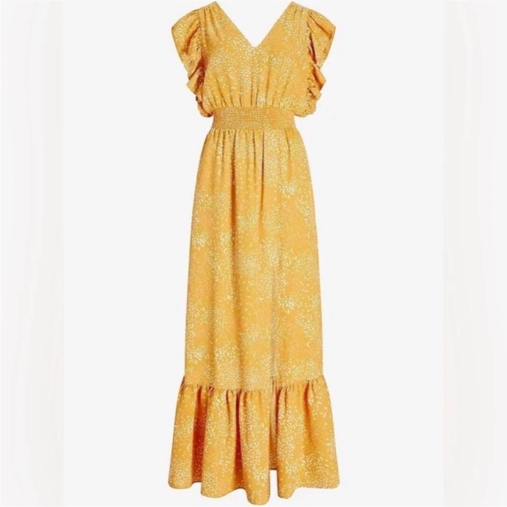 Express Yellow Ruffle Maxi Dress - Picture 2 of 5